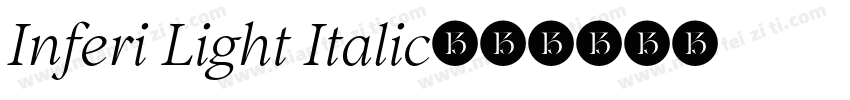 Inferi Light Italic字体转换